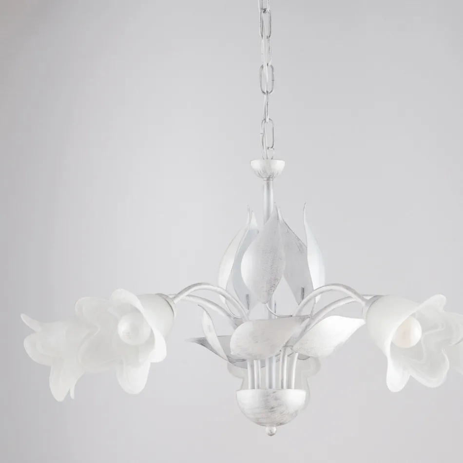 Kroonluchter van metaal en glas voor een verfijnde uitstraling – Sirio Viadurini