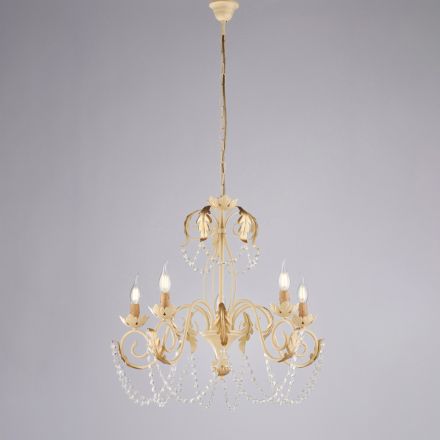 Metalen kroonluchter voor een lichte en uitnodigende sfeer in het interieur – Perla Viadurini