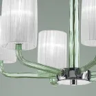 Kroonluchter van glas en metaal uit Venetië, handgemaakt in Italië - Graham Viadurini