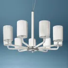 Kroonluchter van glas en metaal uit Venetië, handgemaakt in Italië - Graham Viadurini