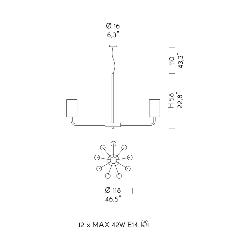Kroonluchter van glas en metaal uit Venetië, handgemaakt in Italië - Graham Viadurini