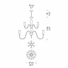 Handgemaakte Venetiaanse glazen kroonluchter met 18 lampen Made in Italy - Vittoria Viadurini