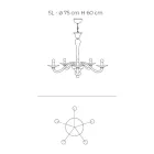 Klassieke stijl handgeblazen Venetiaanse glazen kroonluchter - Demetra Viadurini