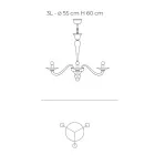 Klassieke stijl handgeblazen Venetiaanse glazen kroonluchter - Demetra Viadurini