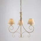 Tweelichts kroonluchter van glas en metaal voor stijlvolle ruimtes – Draco Viadurini