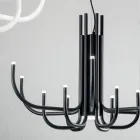 13 lichts LED kroonluchter in wit, zwart of goud gelakt metaal - Schorpioen Viadurini