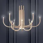 13 lichts LED kroonluchter in wit, zwart of goud gelakt metaal - Schorpioen Viadurini