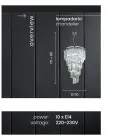 Klassieke luxe kroonluchter in verchroomd metaal en geslepen kristal - Lambert Viadurini