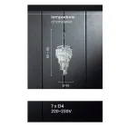 Klassieke luxe kroonluchter in verchroomd metaal en geslepen kristal - Lambert Viadurini