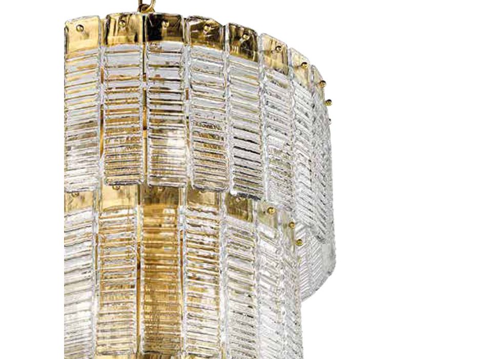 Moderne kroonluchter 36 lampen in Italiaans luxe handgemaakt glas - Valadier Viadurini