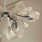 Moderne kroonluchter met 12 lampjes in Venetië-glas, gemaakt in Italië - Diamonique Viadurini