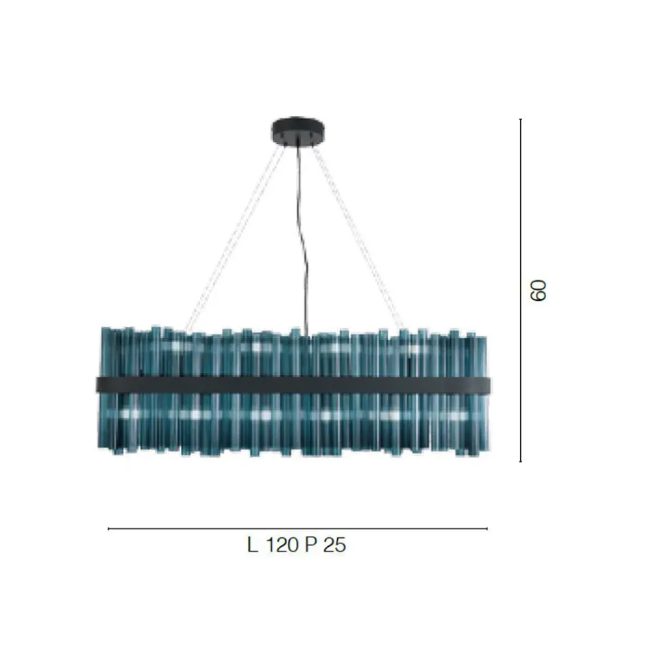 Moderne Italiaanse handgemaakte luxe geblazen glazen kroonluchter - Maesta Viadurini