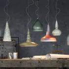 retro kroonluchter schorsing ambachtelijke keramische Ferroluce Viadurini