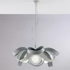 Shabby chic witte metalen kroonluchter voor een smaakvolle inrichting – Zee Viadurini