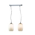 Hanglamp met twee lichtpunten, handgeblazen glas, gemaakt in Italië - Soffio