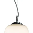 Hanglamp met twee lichtpunten, handgeblazen glas, gemaakt in Italië - Soffio Viadurini