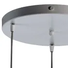 Lucilla - Venetiaanse glazen hanglamp met drie koepels, gemaakt in Italië Viadurini