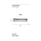 Klassieke luxe hangende kroonluchter in metaal en geslepen kristal - Zolando Viadurini