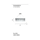 Klassieke luxe hangende kroonluchter in metaal en geslepen kristal - Zolando Viadurini