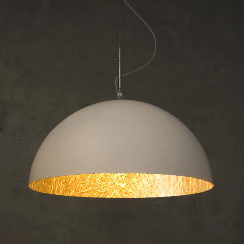 Hangende kroonluchter in Laprene en Nebulite - Mezza Luna van In-es.artdesign Viadurini