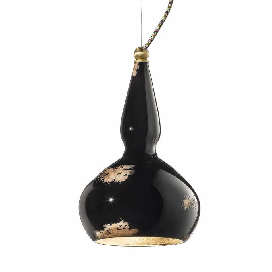 Kroonluchter opgehangen in retro stijl keramische Ferroluce Viadurini