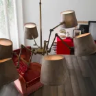 Industriële stijl kroonluchter in ijzer en koper Reporter Il Fanale Viadurini