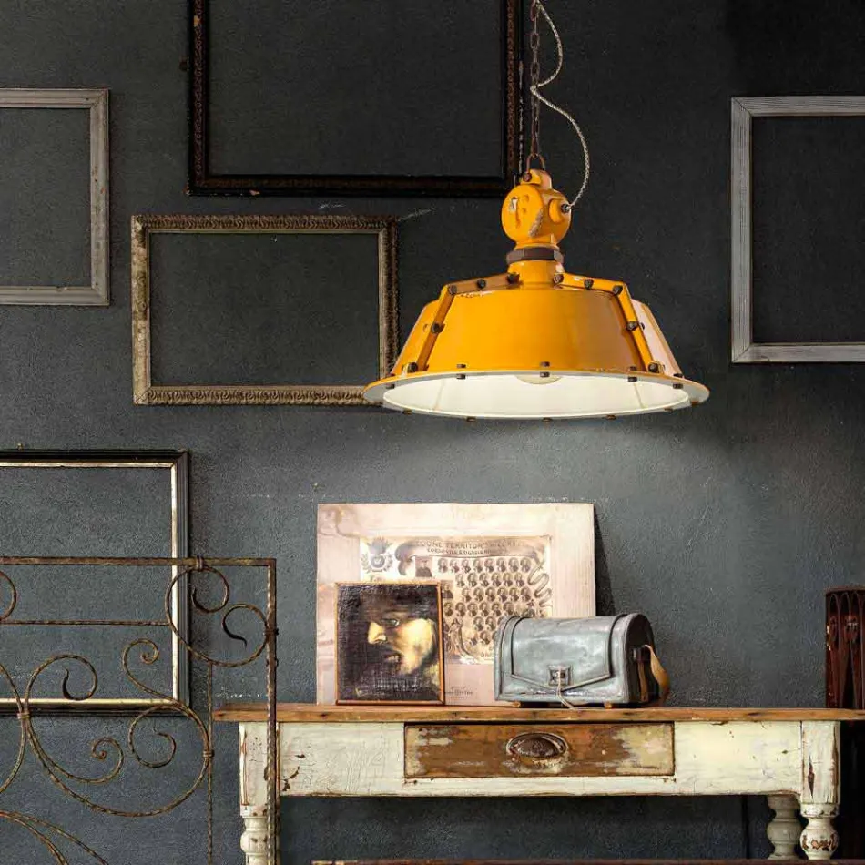 industriële stijl kroonluchter vintage bell Jillian Ferroluce Viadurini