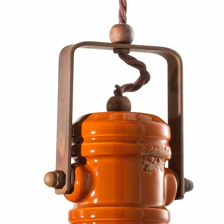 Kroonluchter ontwerp vintage handgemaakte keramiek Cameron Ferroluce Viadurini