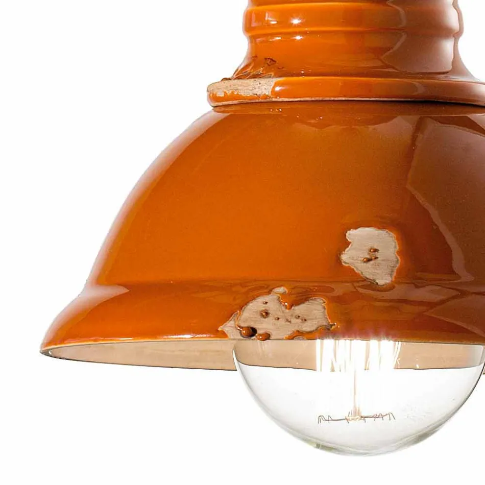 Kroonluchter ontwerp vintage handgemaakte keramiek Cameron Ferroluce Viadurini