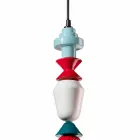 Vintage groene of gele keramische kroonluchter gemaakt in Italië - Ferroluce Lariat Viadurini