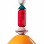 Vintage groene of gele keramische kroonluchter gemaakt in Italië - Ferroluce Lariat Viadurini