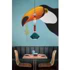 Vintage groene of gele keramische kroonluchter gemaakt in Italië - Ferroluce Lariat Viadurini