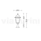 Buitenlantaarn van aluminium en gezandstraald glas Made in Italy - Alchemist Viadurini