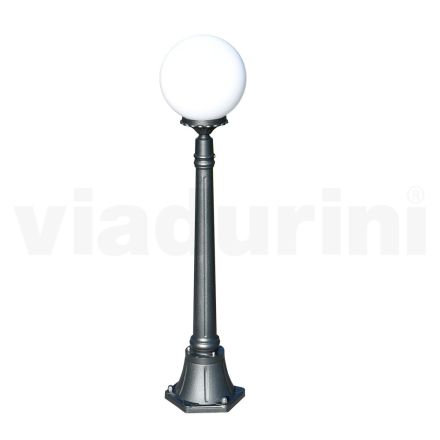 110 cm hoge straatlamp in acryl en antraciet aluminium Made in Italy - Trovaantracite Viadurini