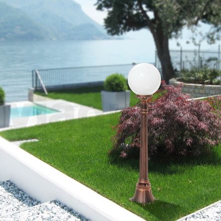 110 cm hoge straatlamp in zwart acryl en aluminium Made in Italy - Trovanero Viadurini