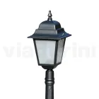 116 cm hoge straatlamp in antraciet glas en aluminium Made in Italy - Scintilla Viadurini