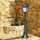 116 cm hoge straatlamp in antraciet glas en aluminium Made in Italy - Scintilla Viadurini
