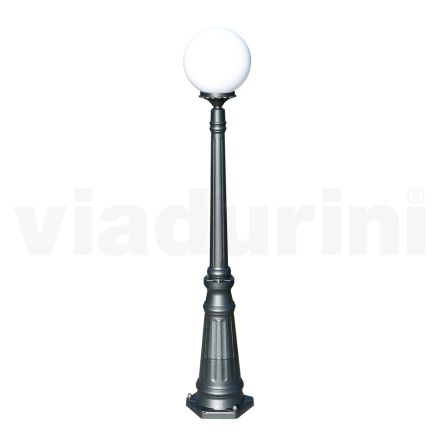 145 cm hoge straatlamp in acryl en antraciet aluminium Made in Italy - Trovaantracite Viadurini