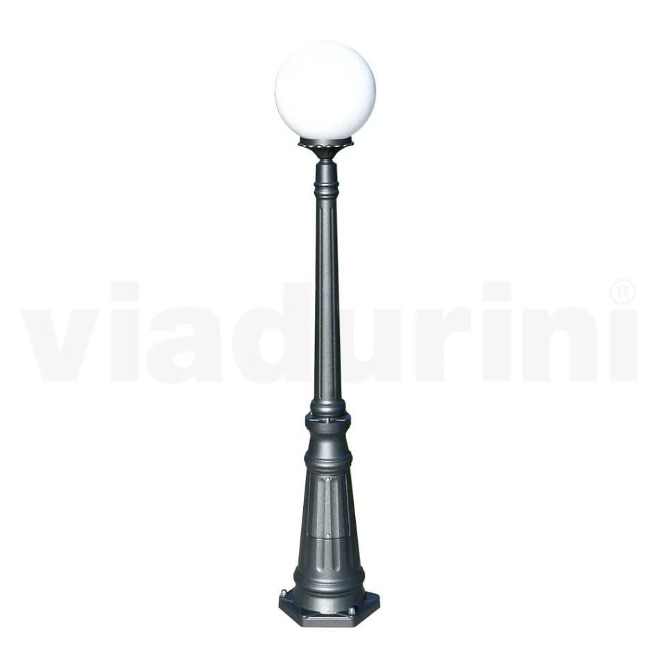 145 cm hoge straatlamp in acryl en antraciet aluminium Made in Italy - Trovaantracite Viadurini