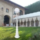 145 cm hoge straatlamp in wit acryl en aluminium gemaakt in Italië - Trovabianco Viadurini