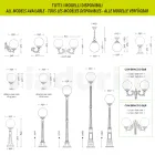 145 cm hoge straatlamp in wit acryl en aluminium gemaakt in Italië - Trovabianco Viadurini