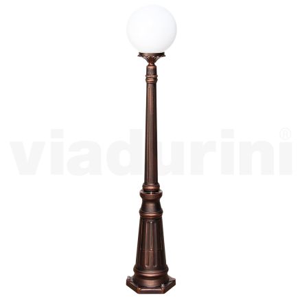 145 cm hoge straatlamp in zwart acryl en aluminium gemaakt in Italië - Trovanero Viadurini