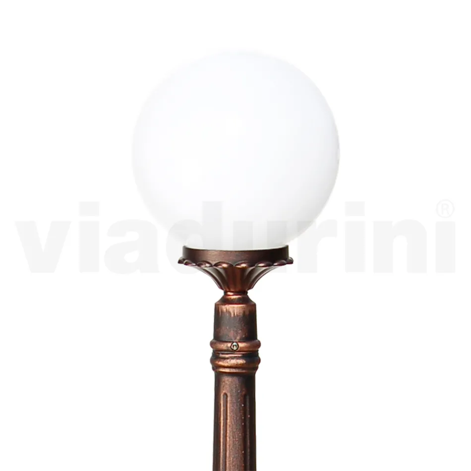 145 cm hoge straatlamp in zwart acryl en aluminium gemaakt in Italië - Trovanero Viadurini