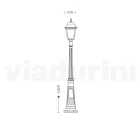 152 cm hoge straatlamp in antraciet glas en aluminium Made in Italy - Scintilla Viadurini