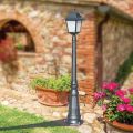 152 cm hoge straatlamp in antraciet glas en aluminium Made in Italy - Scintilla