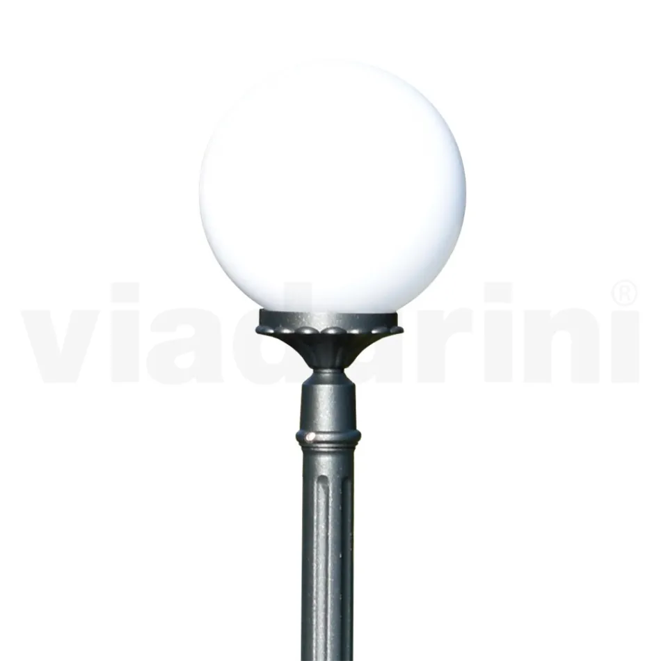 172 cm hoge straatlamp in acryl en antraciet aluminium Made in Italy - Trovaantracite Viadurini