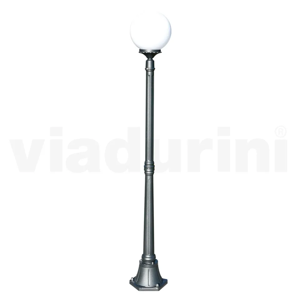 172 cm hoge straatlamp in acryl en antraciet aluminium Made in Italy - Trovaantracite Viadurini