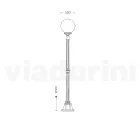 172 cm hoge straatlamp in acryl en antraciet aluminium Made in Italy - Trovaantracite Viadurini