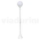 172 cm hoge straatlamp in wit acryl en aluminium gemaakt in Italië - Trovabianco Viadurini