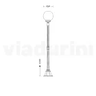 172 cm hoge straatlamp in wit acryl en aluminium gemaakt in Italië - Trovabianco Viadurini